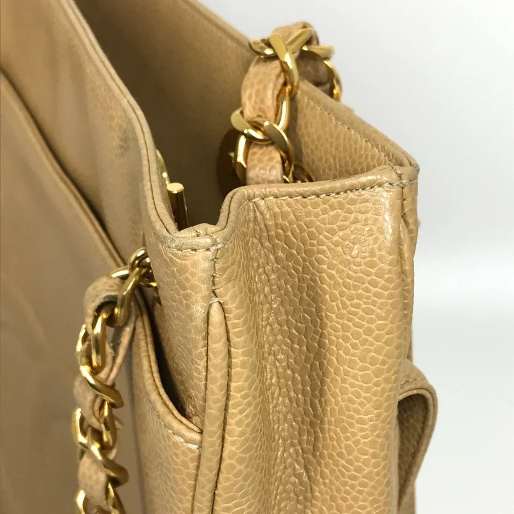 CHANEL Cream Shoulder Bag